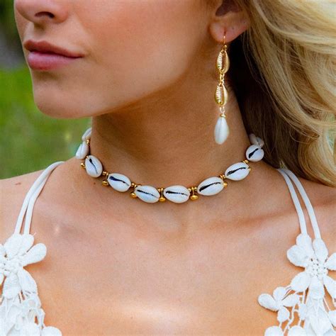 Tulum Cowrie Shell Choker Necklace Shell Choker Shell Necklaces