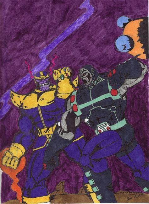 Thanos Vs Darkseid V 2 By QBZ On DeviantART Darkseid Comic Art