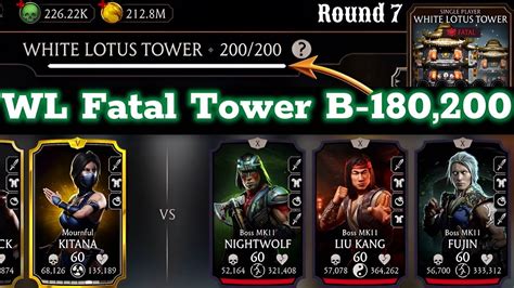 Fatal White Lotus Tower Boss Battle Fight Rewards Mk Mobile