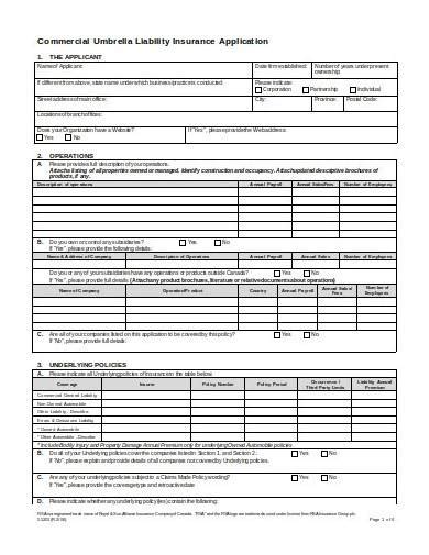 Free 11 Liability Insurance Application Samples And Templates In Ms Word Pdf