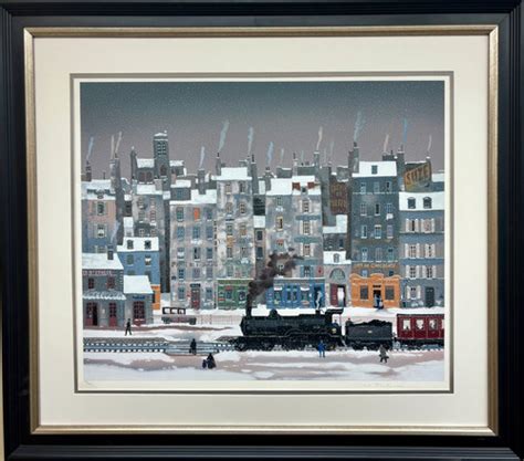 Michel Delacroix Neige Fume Custom Framed Art Hand Signed Numbered