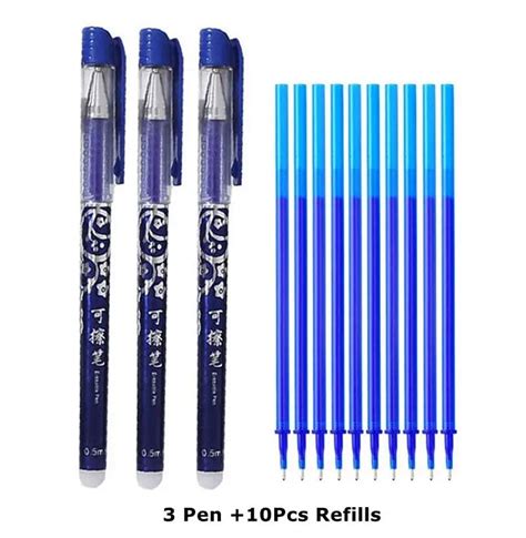 Erasable Gel Pen Refills Rod Set 05mm Washable Handle Magic Erasable