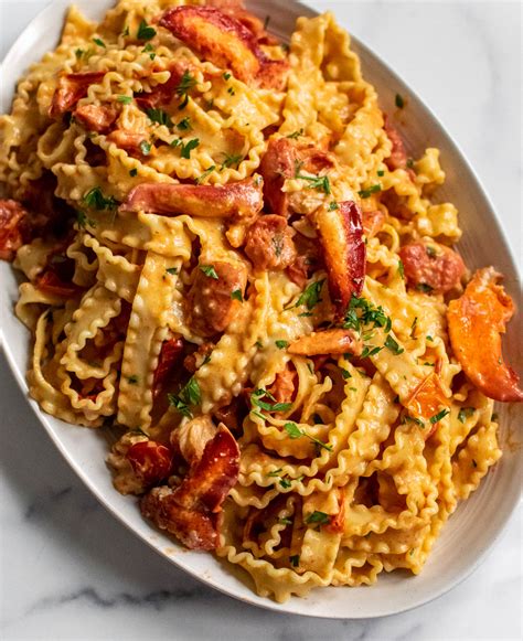 Creamy Tomato And Lobster Pasta Carolyns Cooking
