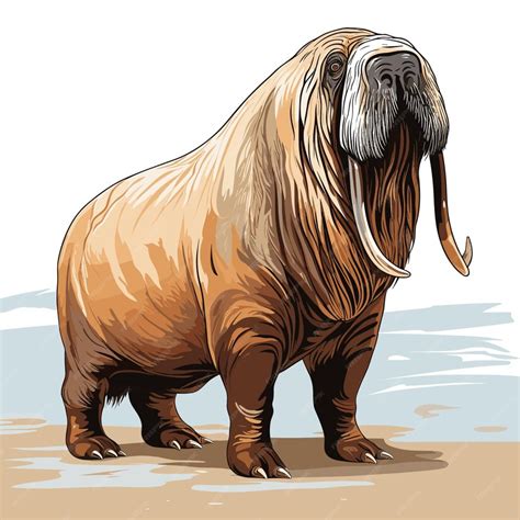 Premium Vector Cute Walrus Cartoon Vector Art Illustration Design