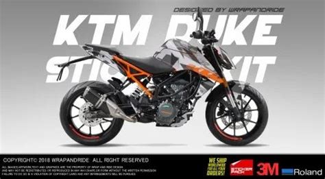 Multicolor M Ktm Duke Delta Edition Full Body Wrap Decals