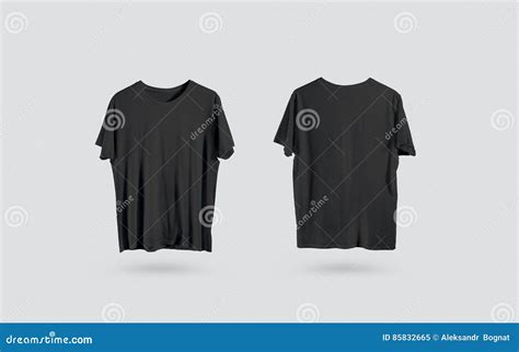 Black T Shirt Mockup Front And Back