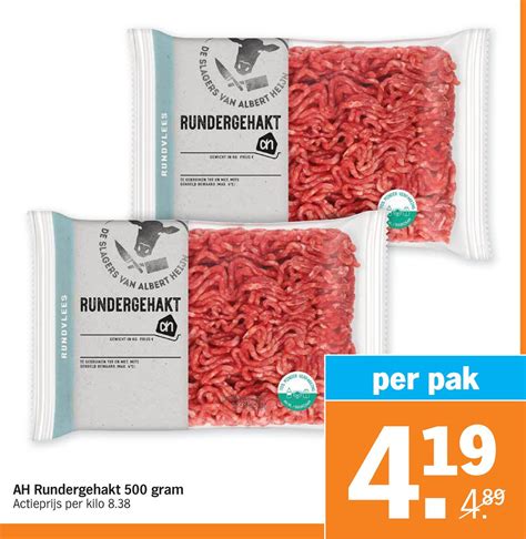 Ah Rundergehakt 500 Gram Aanbieding Bij Albert Heijn