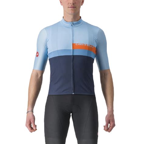 Castelli Maillot A Blocco Jersey Bleu Blanc Chez Val De Loire V Lo Taille S