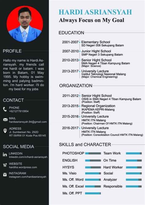 Detail Contoh Cv Curriculum Vitae Koleksi Nomer