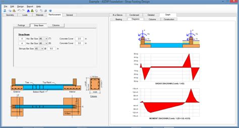 Strap Footing Design Example Using Asdip Foundation Software Asdip