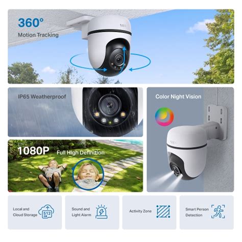 Tapo C Cam Ra De S Curit Outdoor Panoramique Et Inclinable Wifi