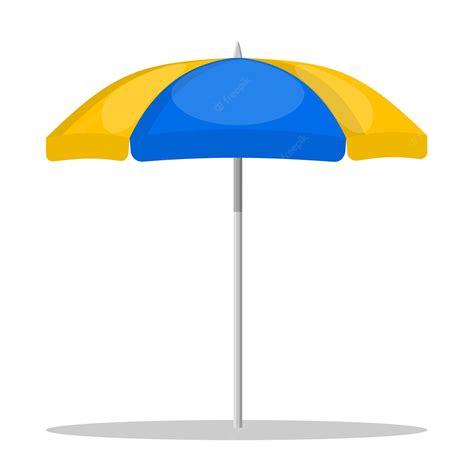 Premium Vector Colorful Beach Umbrella On White Background Vector