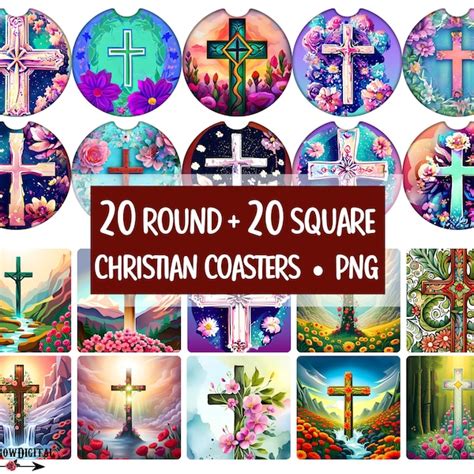 Christian Coaster Sublimation Designs Etsy