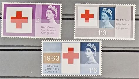 Gb Stamps Red Cross Centenary Congress Complete Set Of Umm