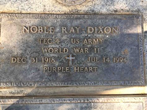 Noble Ray Dixon 1918 1994 Find A Grave Memorial