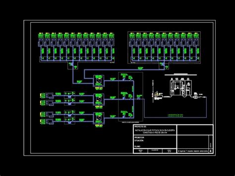 Solar Panel Connection To Network On Grid In Autocad Cad Library