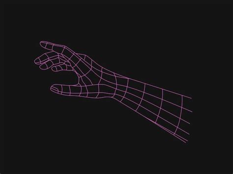 Premium Vector Polygonal Mesh Or Wireframe Hand And Gesture Vector