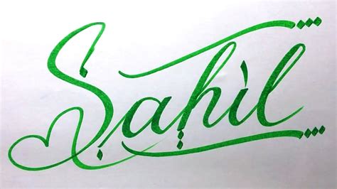 Sahil Name Signature Calligraphy Status How To Cursive Write With Cut