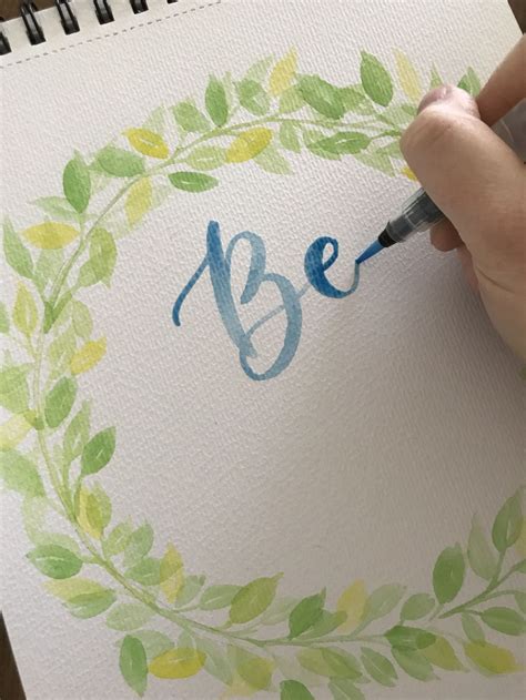 Using Water Color For Calligraphy Watercolor Lettering Watercolor