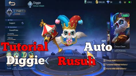 Gameplay Diggie Support Tutorial Diggie Mobile Legends Youtube