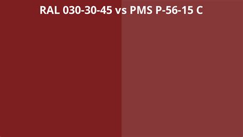 Ral 030 30 45 Vs Pms P 56 15 C Ral Colour Chart Uk