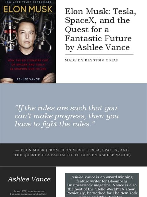 Elon Musk: Tesla, Spacex, and The Quest For A Fantastic Future by ...