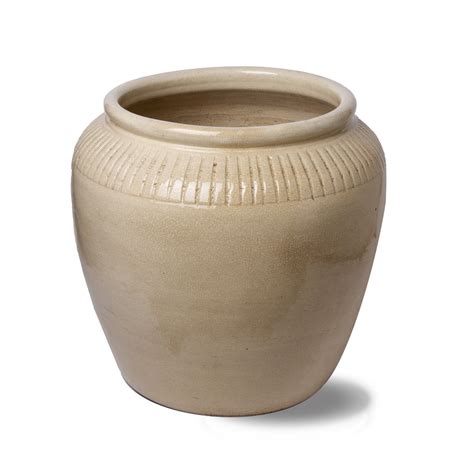 Ceramic Storage Jar With Incised Lines Inner Gardens