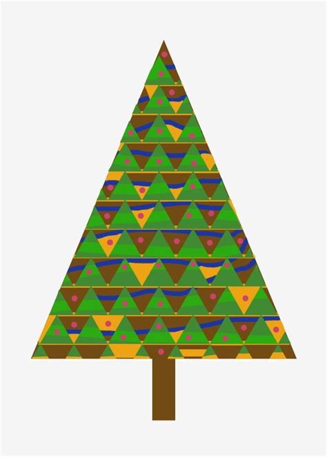 Triangle Tree Clipart Hd PNG, Creative Triangle Tree Illustration, Trees, Creative Trees ...