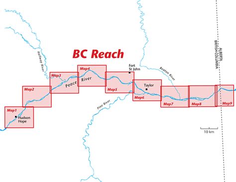 Peace River BC Reach Maps | The Regulation of Peace River