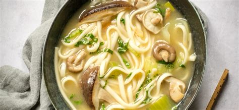 Udon Noodle And Miso Soup With Shiitake Mushrooms Cook With Brenda Gantt