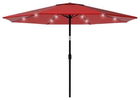 Pure Garden 10 Patio Umbrella With Solar Led Light Contemporary Outdoor Umbrellas By