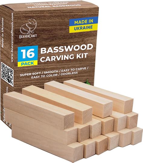 Beavercraft Bw Pcs Basswood Carving Blocks Carving Wood Whittling