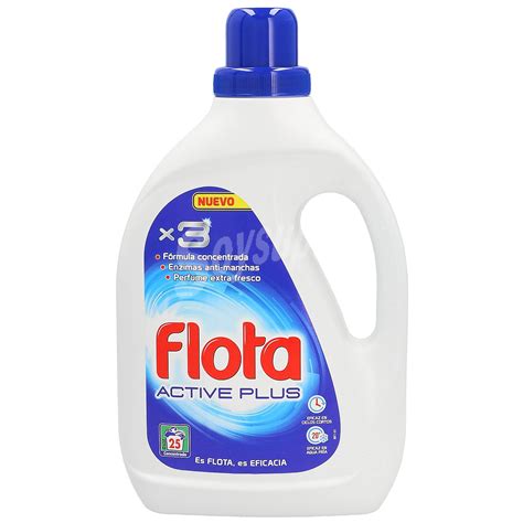 Flota Detergente máquina líquido active plus botella 25 lv