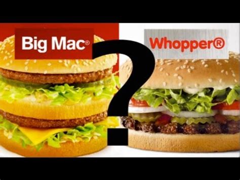 BIG MAC Vs WHOPPER McDonald S Vs Burger King Hungry Jacks In Australia