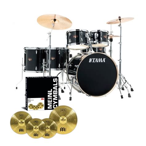 Tama Imperialstar 22 6pc Drum Kit W Meinl Cymbals Hairline Black