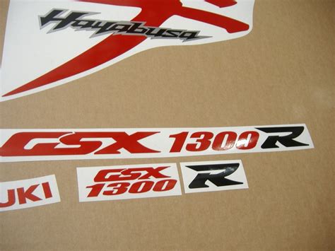 Suzuki Hayabusa K Light Reflective Red Kanji Logo Decal Set