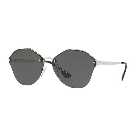 Prada Pr Ts Slv Bc S Round Sunglasses Grey Frame Grey Lens