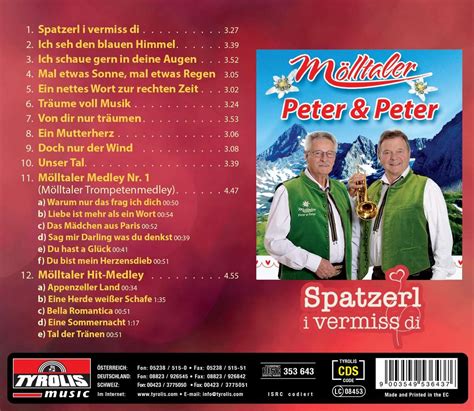 Mölltaler Peter Peter Spatzerl i vermiss di CD jpc