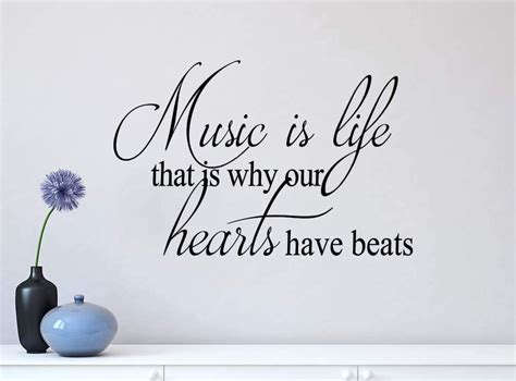 Music Is Life That Is Why Our Hearts Have Beats 23 X 15 Music Wall