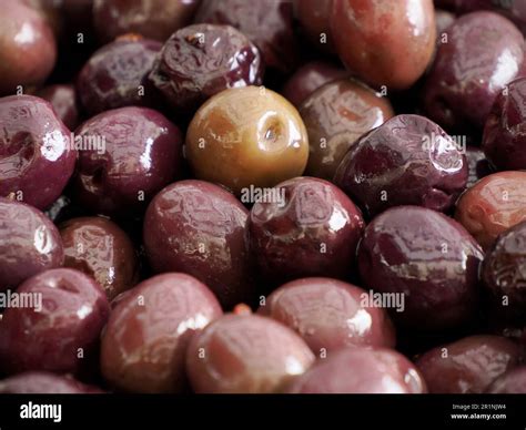 Olives At Street Food Market In Ortigia Siracuse In Sicily Italy