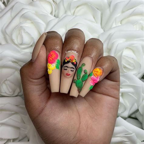 Vee Mendoza Nail Artist On Instagram Frida Kahlo Inspired