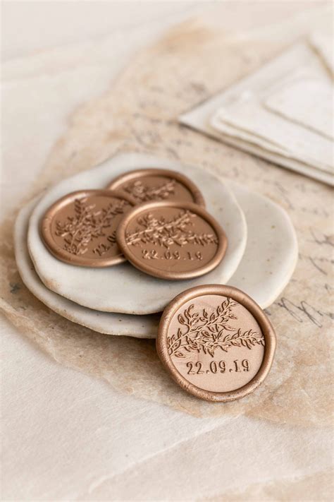 Wedding Date Self Adhesive Wax Seals Shop Papira