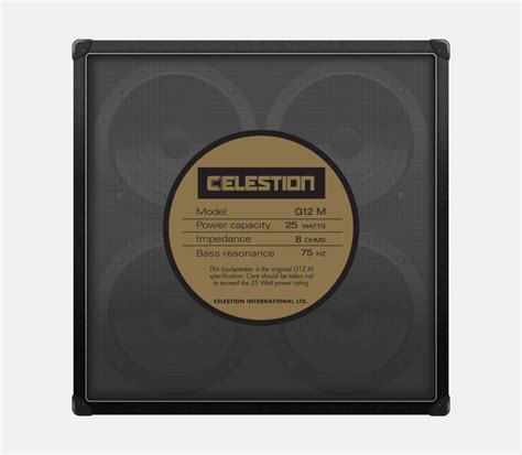 Celestion G12M Greenback Closed 4x12 Dynamic IR Cabinet - Two notes