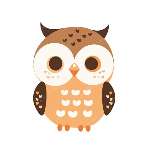 Owl Element Cartoon Hand Drawn Cute Owl Cartoon Hand Painted PNG