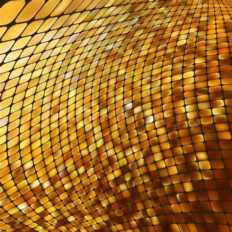 Abstract Gold Colored Mosaic Stock Vector Colourbox