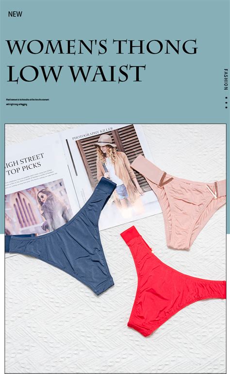 Culotte Femme String Taille Basse Sexy Secret V Lettre G String Lingerie Slip Sans Couture