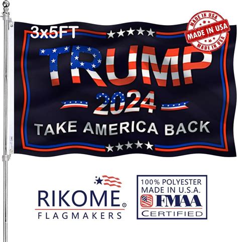 Amazon RIKOME Double Sided Trump 2024 Flag 3x5 Outdoor Black Take