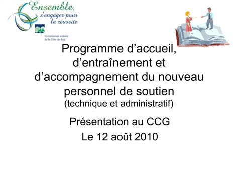 PPT Programme D Accueil D Entra Nement Et D Accompagnement Du