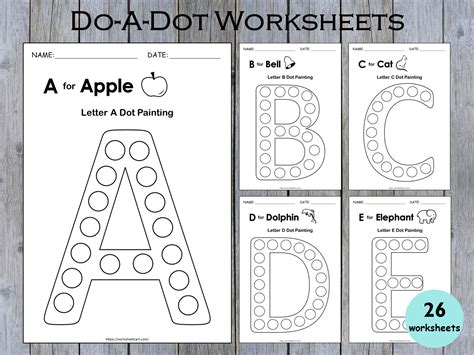 Do A Dots Alphabet Printable Worksheets Dab A Dot Activity