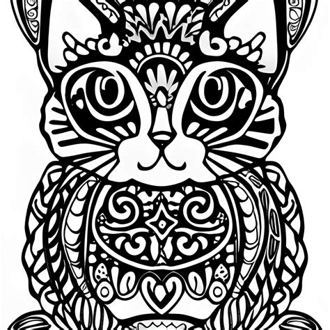 Página Para Colorear De Gatos Lindos · Creative Fabrica